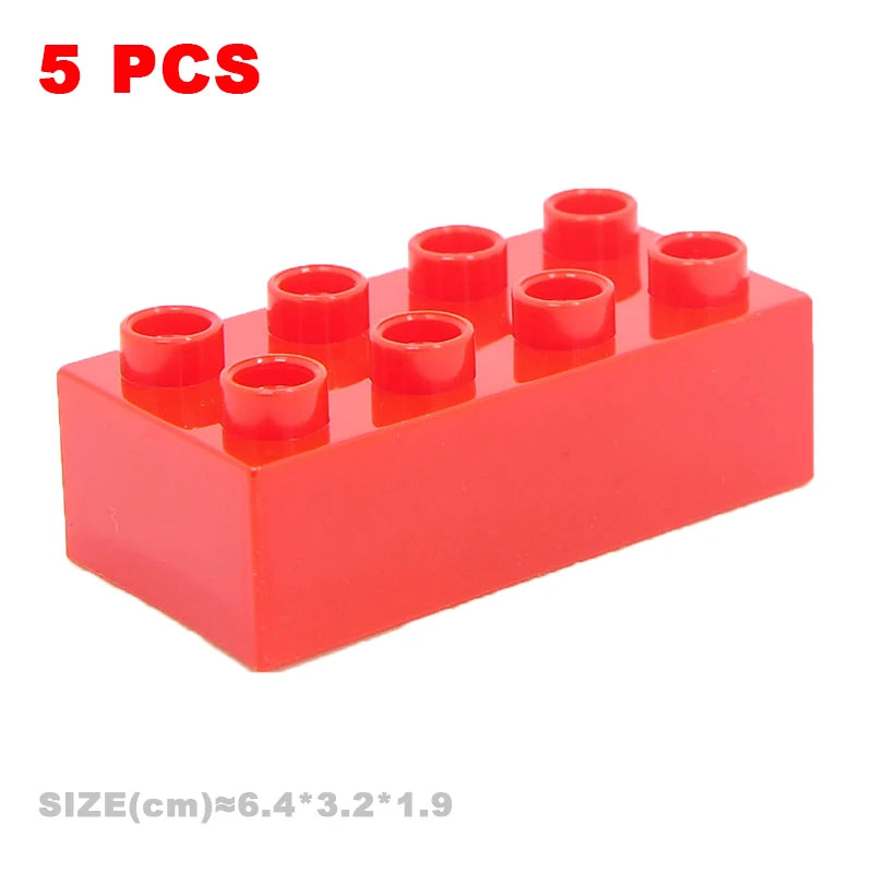 Big Building Blocks Compatible With Duploes Base Bricks Thick Thin Square Assemble Children's DIY Educational Creative Toys