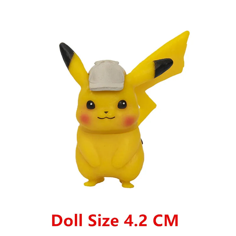 Pokemon Cartoons Movie Anime Figure 4-13Cm Pikachu Mewtwo Charmander Blastoise Gurado Pet Action Model Toy Gifts