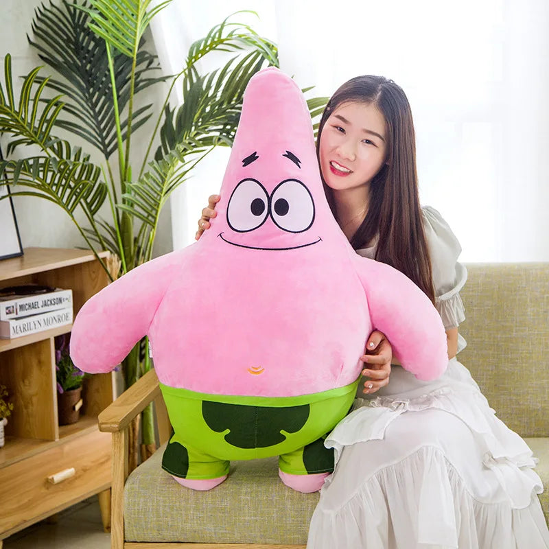 SpongeBob Patrick Star Plush Toy Lovely Stuffed Anime Cartoon Plushies Cuddly Movie Doll Pillow Birthday Gifts