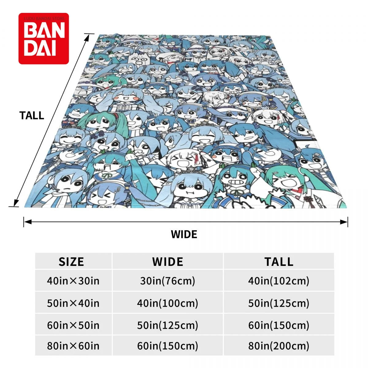 Bandai Hatsune Miku Throw Blanket on Bed Sofa Air Condition Sleeping Cover Bedding Throws Bedsheet For Kids