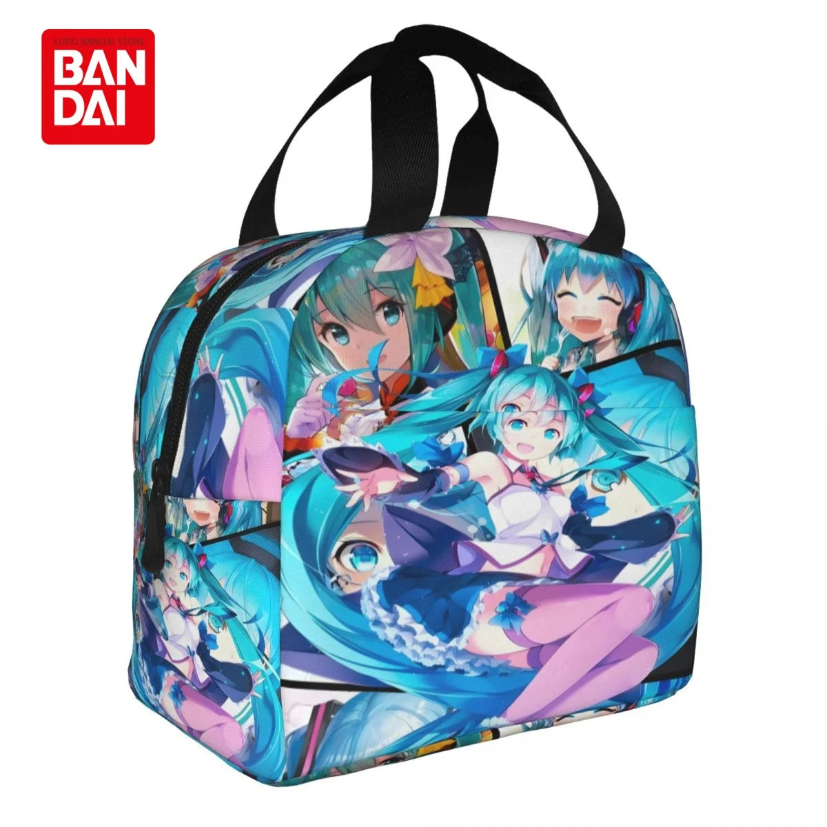 Hatsune Miku Insulated Lunch Bag for School Kids Office Sac Lunch Portable Thermal Cooler Lunch Box Handbag Gift