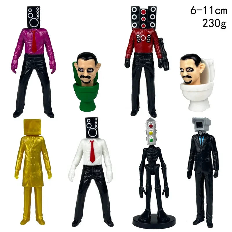 Skibidi Toilet Man Camera Man Figure TV Speaker Man Model Cameraman Funny Doll Action Figures Decorations PVCl Toy Collectible