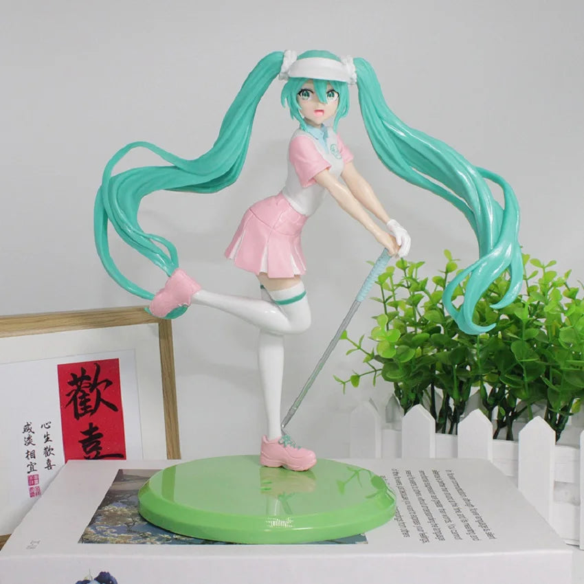 Anime Hatsune Miku X Cinnamoroll Figure panda swan series Cute Statue 18-22cm PVC Model Doll Toy boy Birthday Christmas Gift
