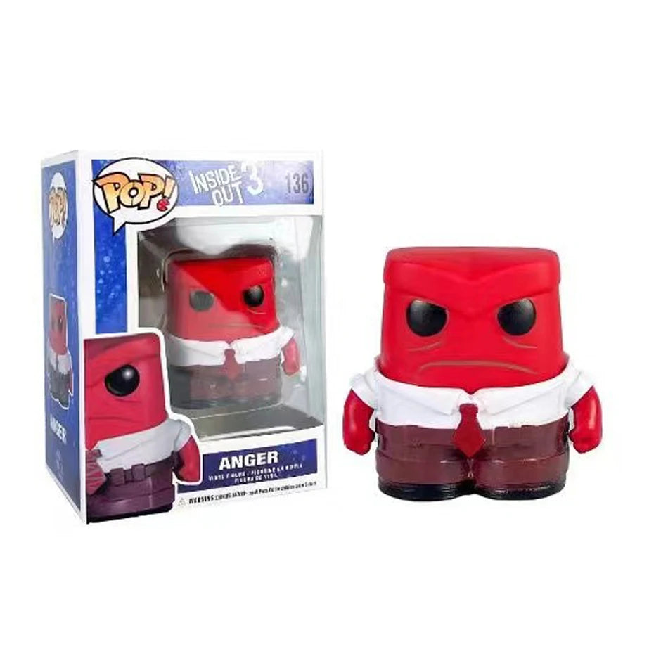 anime INSIDE OUT 2 pop figure 10cm action toys cartoon movie joy anxiety anger sadness disgust fear model statuettes pvc doll