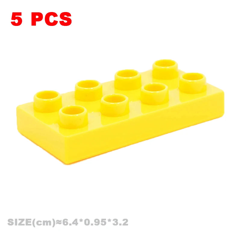 Big Building Blocks Compatible With Duploes Base Bricks Thick Thin Square Assemble Children's DIY Educational Creative Toys