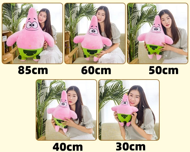SpongeBob Patrick Star Plush Toy Lovely Stuffed Anime Cartoon Plushies Cuddly Movie Doll Pillow Birthday Gifts