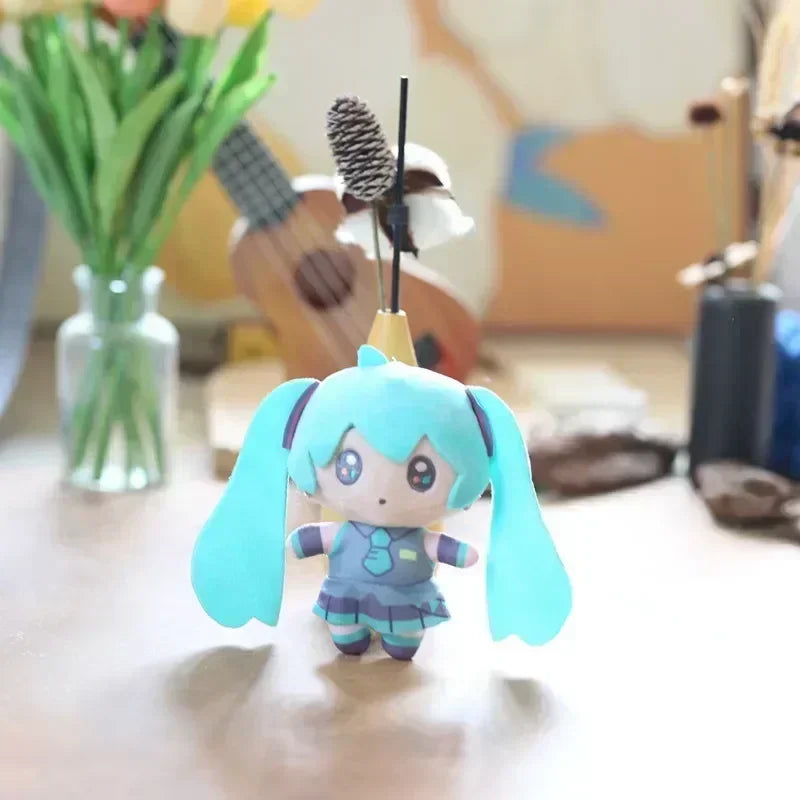 Hatsune Miku Anime Plush Toy KAITO MEIKO Luka Kagamine Rin Len Figure Stuffed Doll Kawaii Q Version Keychain Bag Pendant Gift
