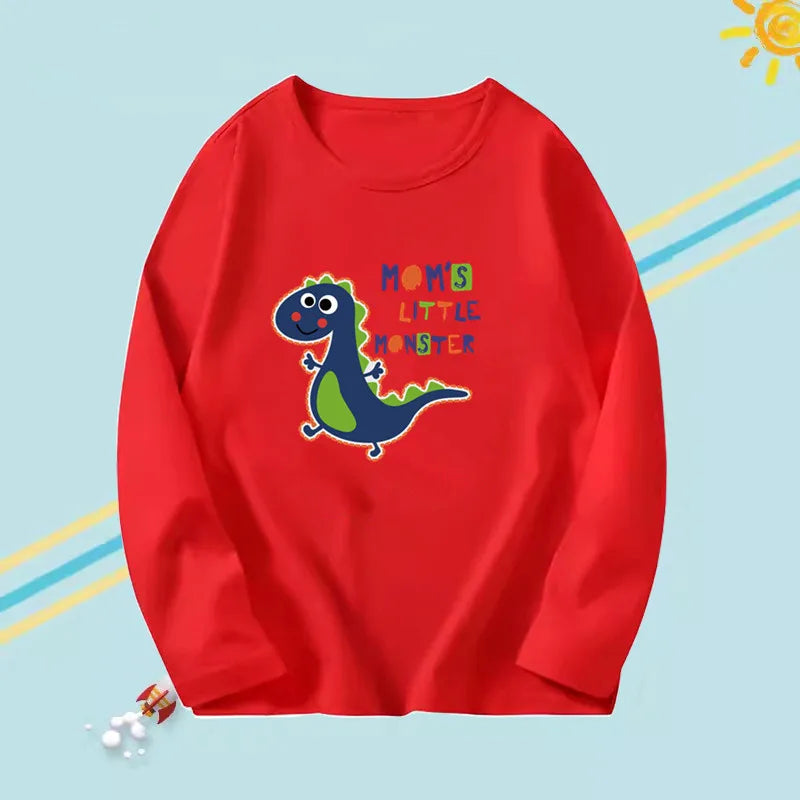 Beautiful PRINTED Long Sleeve O-neck Cotton T-shirts