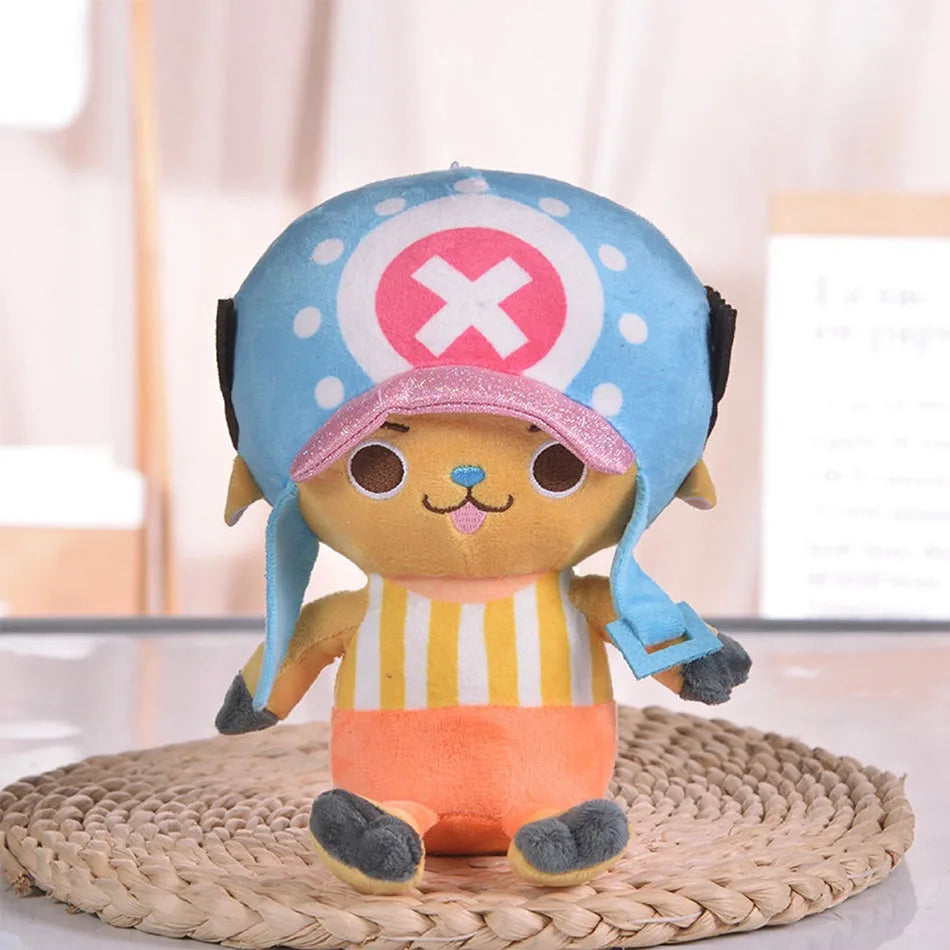Japanese Anime One Piece 25cm Original Plush Toys CartoonFigure Luffy Chopper Ace Roronoa Zoro Cute Stuffed Doll Kids Xmas Gifts