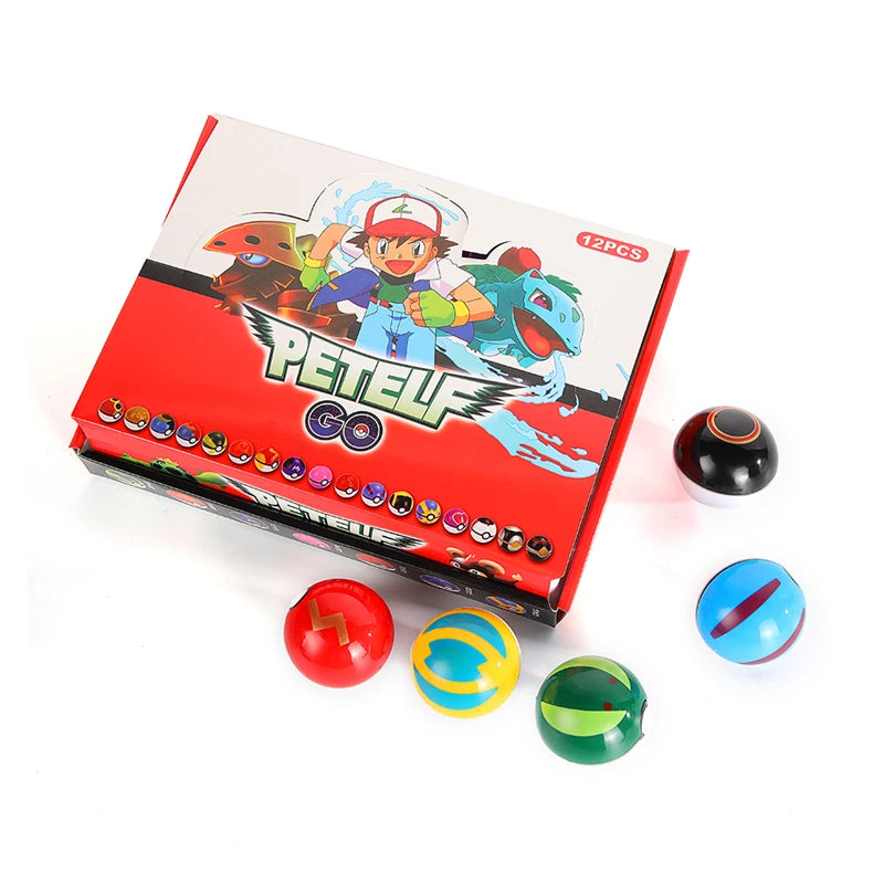 Pokemon Poke Ball 12Pcs/Set Figure Toys Anime Pikachu Pocket Monster Pet Elf PVC Figurine Action Collection Model Dolls Gifts