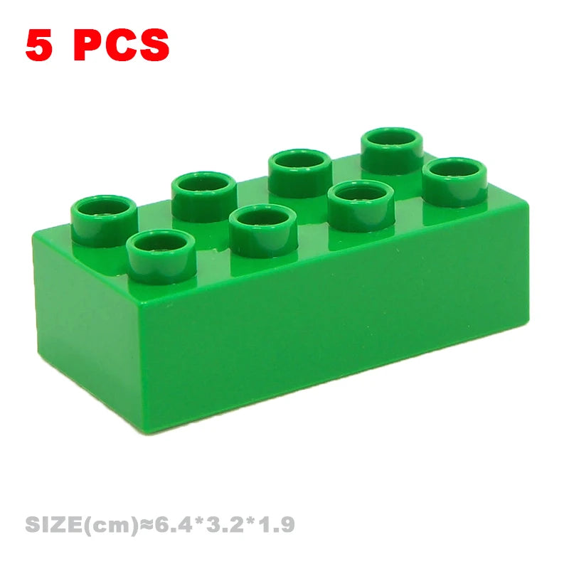 Big Building Blocks Compatible With Duploes Base Bricks Thick Thin Square Assemble Children's DIY Educational Creative Toys