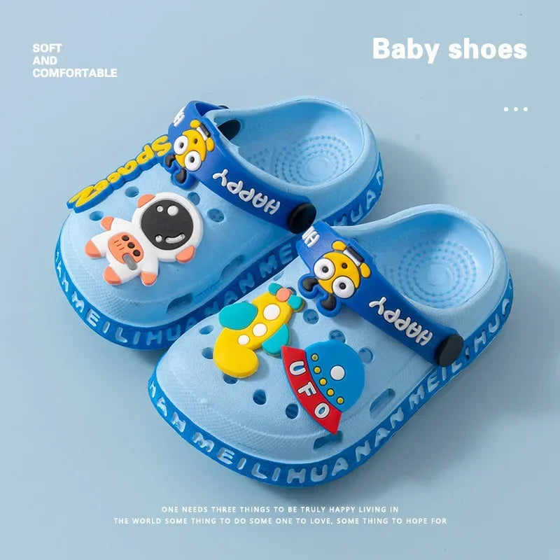 Colorful UFO animated toddler's crocs