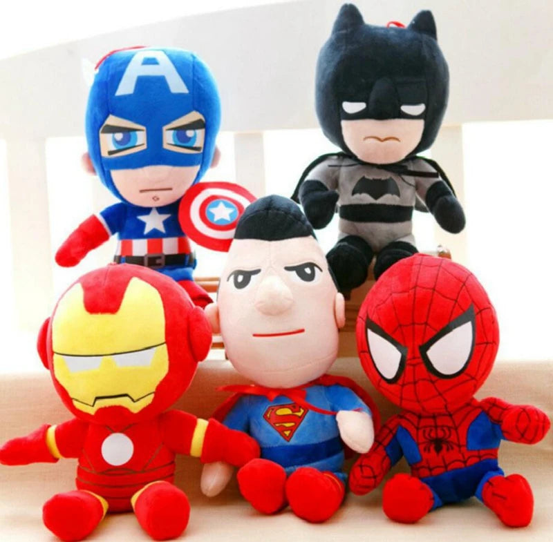 Disney Movie MARVEL AVENGERS Hero 28cm Plush Doll Spiderman Spider-man Ironman Captain America Soft Stuffed Toys For Kids