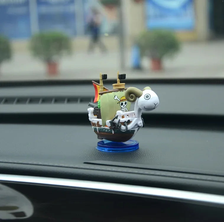 One Piece Anime Ship Figure 7cm Luffy Model Toy Mini Boat Assembled Model Action Figure Super Cute