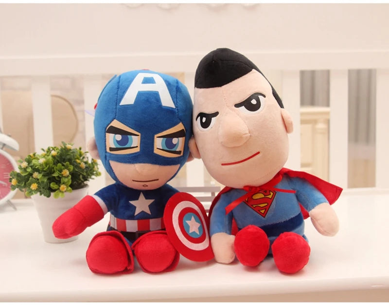 Disney Movie MARVEL AVENGERS Hero 28cm Plush Doll Spiderman Spider-man Ironman Captain America Soft Stuffed Toys For Kids