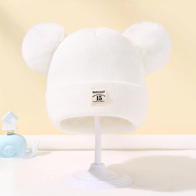 Warm Knitted Hats With EAR Pom