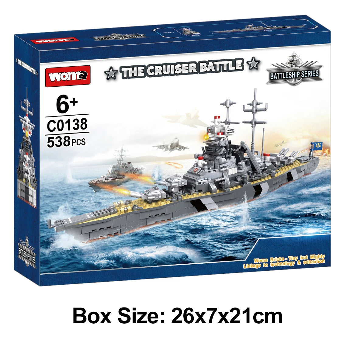 Warship Building Blocks Assembly Set