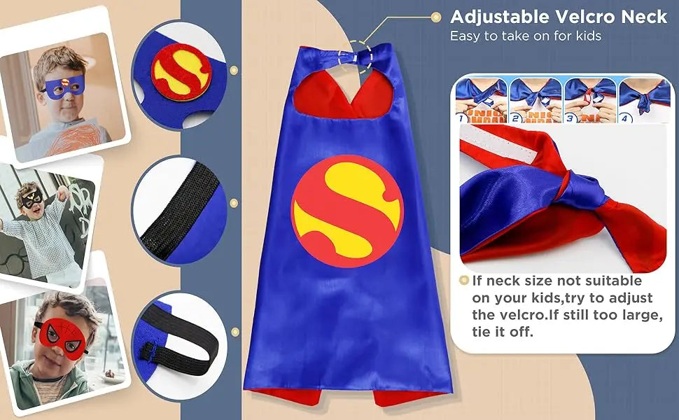 Superhero Capes for Boy girl birthday Gifts Cartoon Dress Up Costumes Party Supplies Easter halloween cape cloak