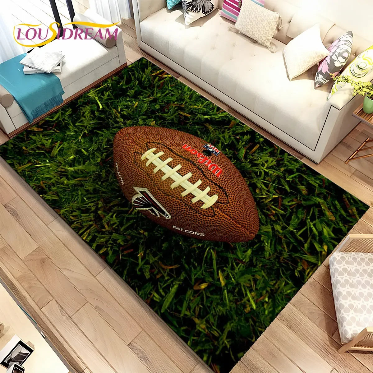 NFL American Football Field Area Rug,Carpet Rug for Living Room Bedroom Sofa Doormat Decoration,kids Play Non-slip Floor Mat