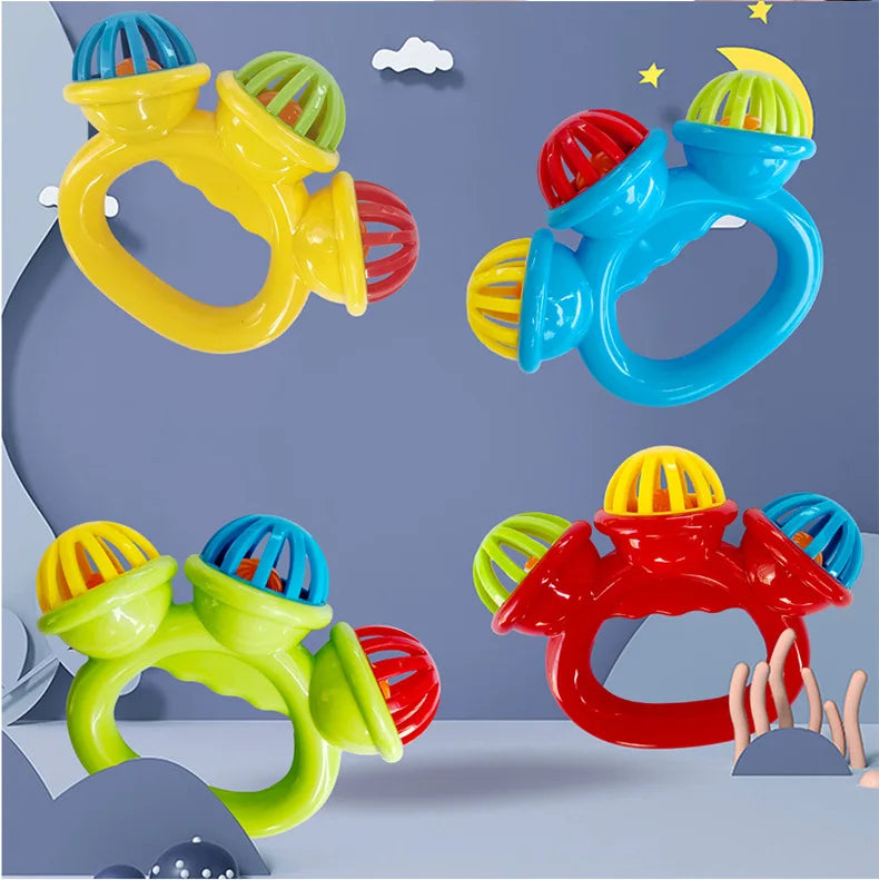 4PCS Baby Hand Rattle Ball Toys