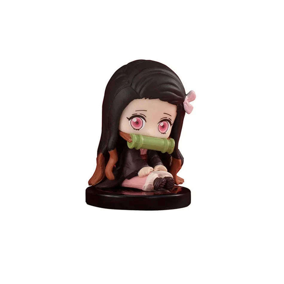Demon Slayer Sitting Ghost Doll 5 Style/Set Q Version Tanjiro Nidouzi Inosuke Zenizu Figure Action Figure Movie Model Toys Doll