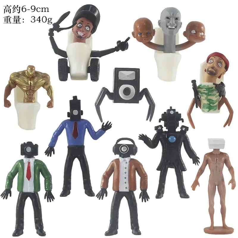 Skibidi Toilet Man Camera Man Figure TV Speaker Man Model Cameraman Funny Doll Action Figures Decorations PVCl Toy Collectible