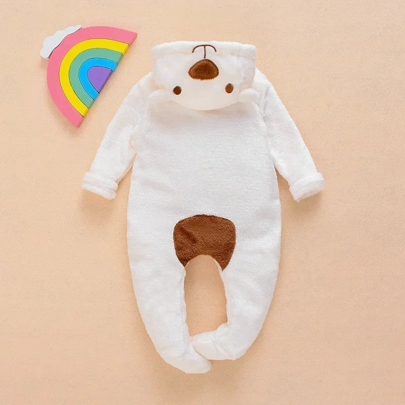 Newborn Bear Hooded Jumpsuit