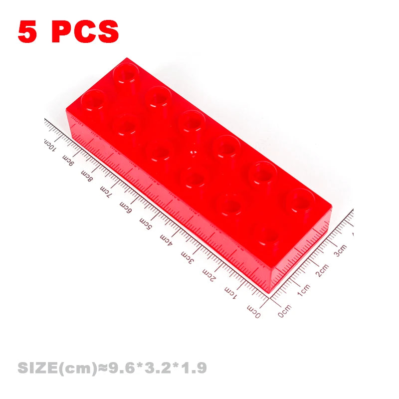 Big Building Blocks Compatible With Duploes Base Bricks Thick Thin Square Assemble Children's DIY Educational Creative Toys