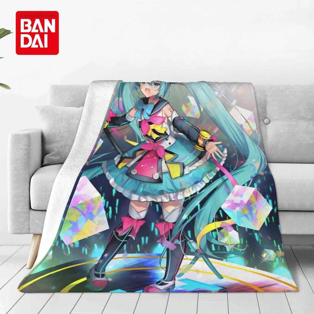 Bandai Hatsune Miku Throw Blanket on Bed Sofa Air Condition Sleeping Cover Bedding Throws Bedsheet For Kids