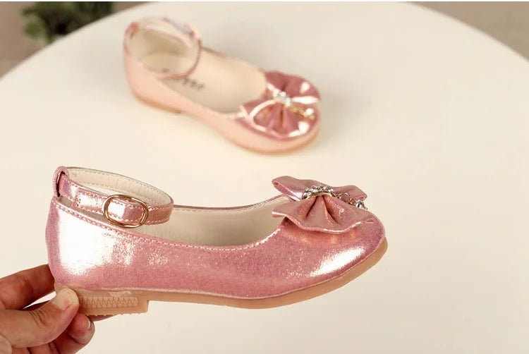 Girl's Leather Elegant Flat Shoes
