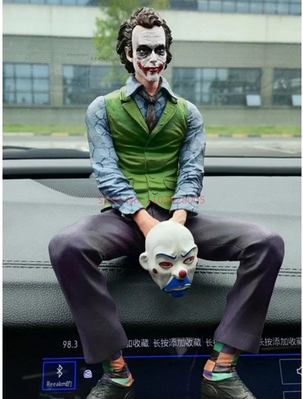 Movie Joker -Heath Ledger Car Doll Car Rear Roof Pendant Car Rear Exterior Ornaments Car Clown Ornament Kids Toys