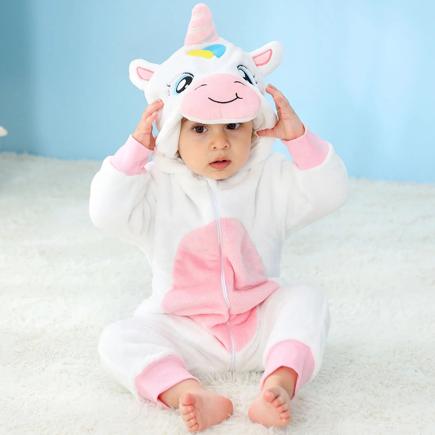 0 1 2 3 4 Years Kigurumi Pajamas for Toddler Baby Clothes Children Outfits Infant Dinosaur Unicorn Cat Monkey Cosplay Costumes