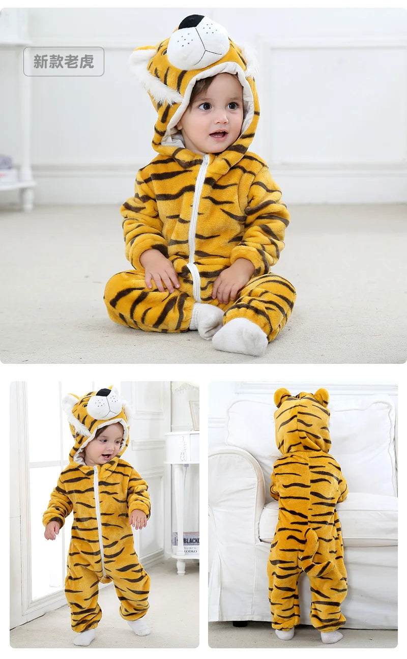 0 1 2 3 4 Years Kigurumi Pajamas for Toddler Baby Clothes Children Outfits Infant Dinosaur Unicorn Cat Monkey Cosplay Costumes