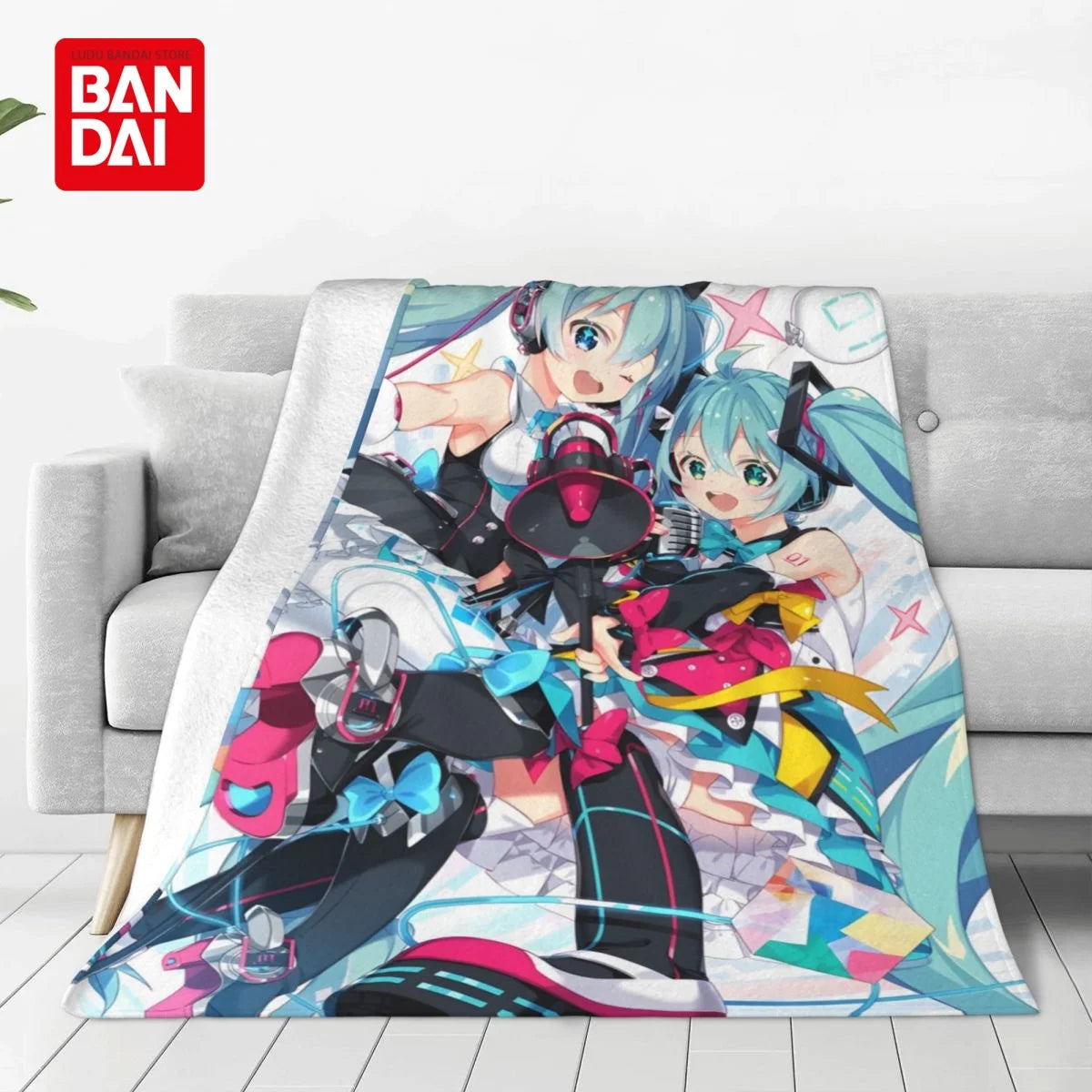 Bandai Hatsune Miku Throw Blanket on Bed Sofa Air Condition Sleeping Cover Bedding Throws Bedsheet For Kids