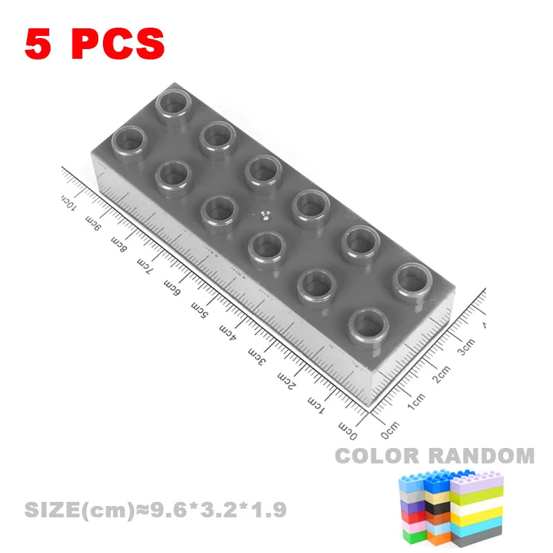 Big Building Blocks Compatible With Duploes Base Bricks Thick Thin Square Assemble Children's DIY Educational Creative Toys