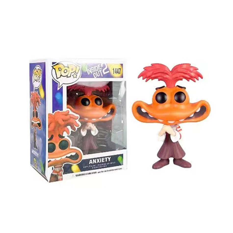 anime INSIDE OUT 2 pop figure 10cm action toys cartoon movie joy anxiety anger sadness disgust fear model statuettes pvc doll