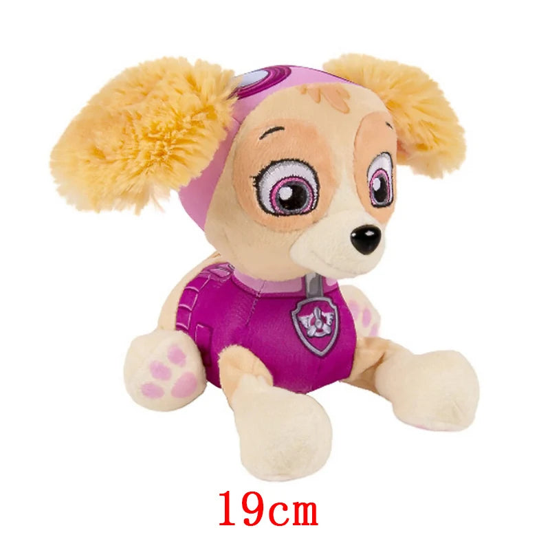 Cartoon Paw Patrol Plush Doll 19cm Chase Rock Animal Dog Cartoon Model Action Figures Movies Peripherals Children Christmas Gift