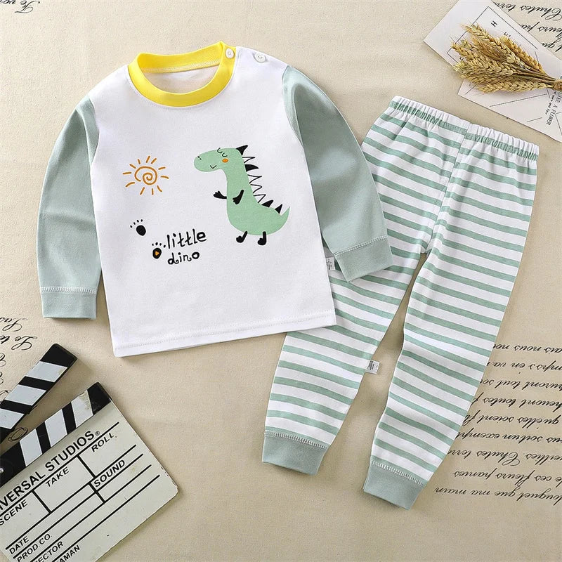 Cartoon Print Pajama Set