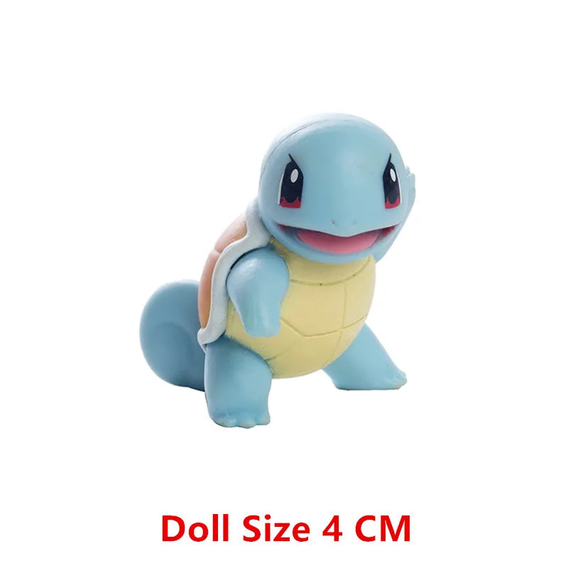 Pokemon Cartoons Movie Anime Figure 4-13Cm Pikachu Mewtwo Charmander Blastoise Gurado Pet Action Model Toy Gifts