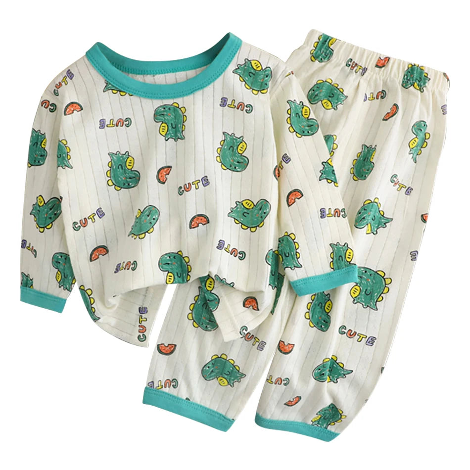Kid's Long Sleeve Cotton Pajamas Set