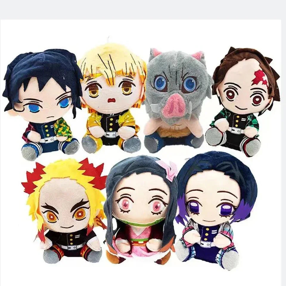 Demon Slayer Plush Doll 20cm Tanjirou Nezuko Zenitsu Anime Movie Stuffed Toy Kimetsu No Yaiba Game Plushie Figure Kids !!!