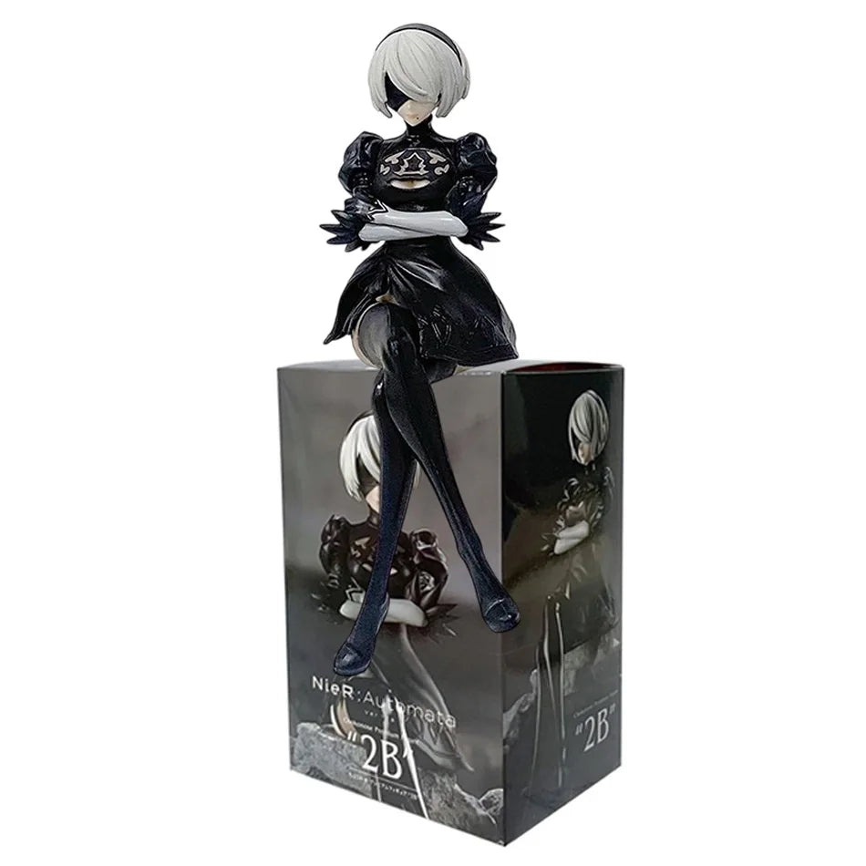 Anime Original SEGA Nier: Automata 15Cm Ver1.1A 2B Yorha No. 2 Type B Premium Chokonose Figure PVC Model Collectible Toys