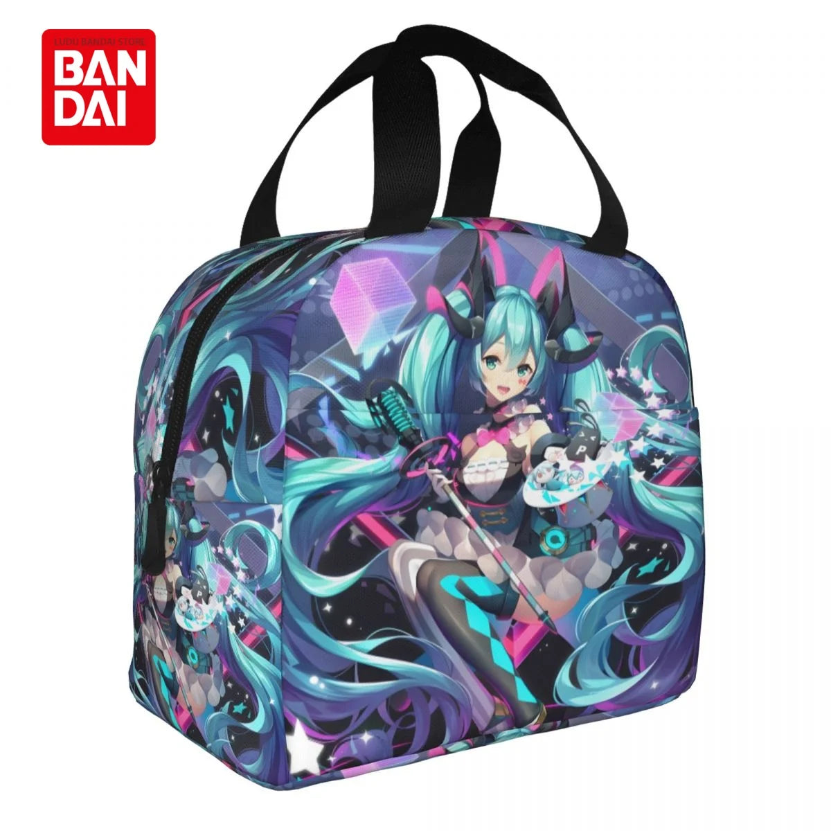 Hatsune Miku Insulated Lunch Bag for School Kids Office Sac Lunch Portable Thermal Cooler Lunch Box Handbag Gift