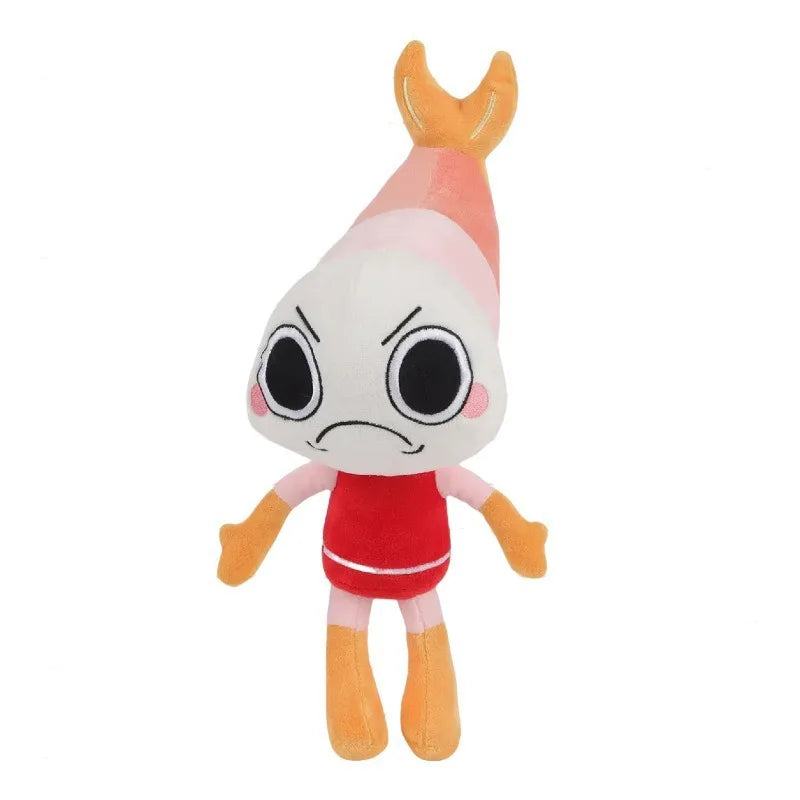 Dandy’s World Plush Shrimpo and Glisten Plush Toy Movie Stuffed Animals Cute Anime Pebble Dog Doll Toys for Kids Birthday Gift