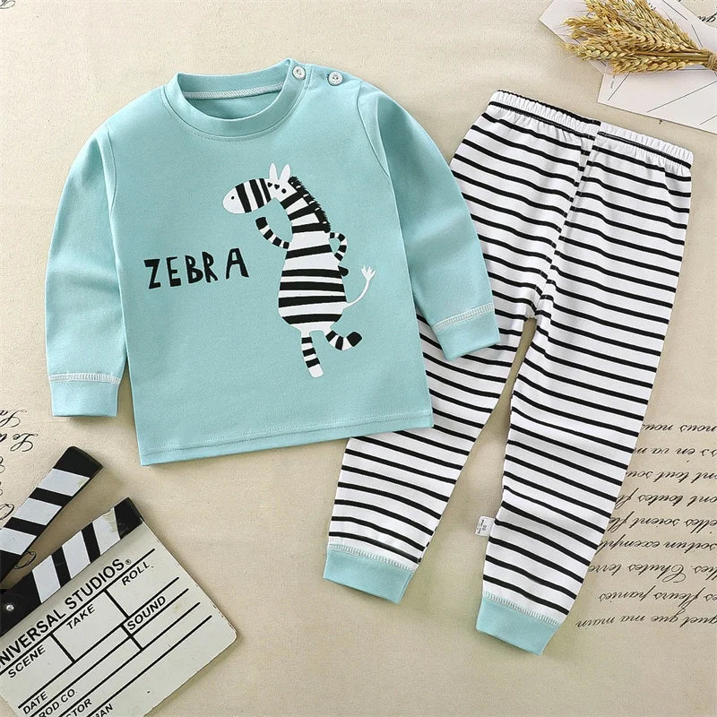 Cartoon Print Pajama Set