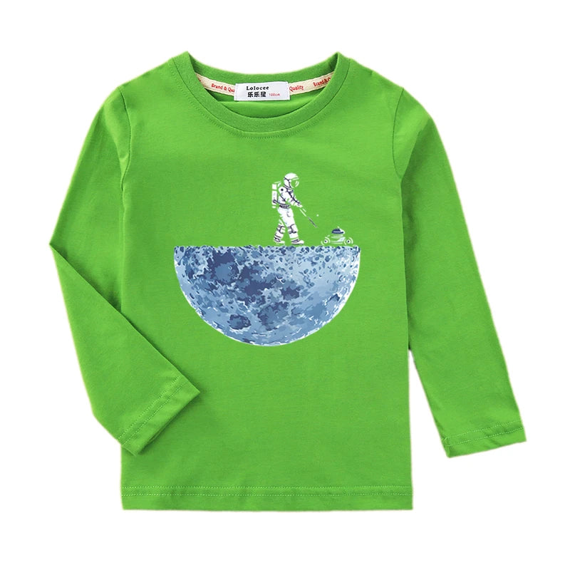 SPACE Themed Boys Long Sleeved Astronaut T-shirt