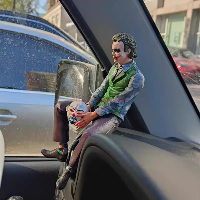Movie Joker -Heath Ledger Car Doll Car Rear Roof Pendant Car Rear Exterior Ornaments Car Clown Ornament Kids Toys