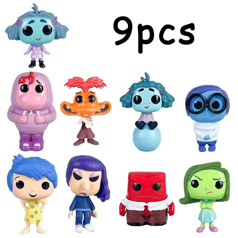 anime INSIDE OUT 2 pop figure 10cm action toys cartoon movie joy anxiety anger sadness disgust fear model statuettes pvc doll