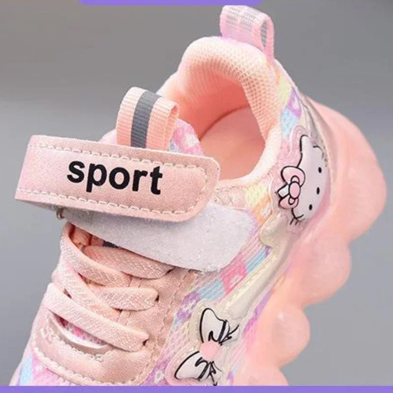 Hello Kitty Baby Girl Led Light Sneakers Kids Shoes