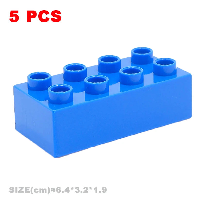 Big Building Blocks Compatible With Duploes Base Bricks Thick Thin Square Assemble Children's DIY Educational Creative Toys